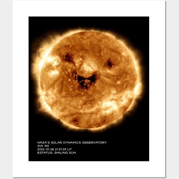 Smiling Sun Nasa's Solar Dynamics Observatory Wall Art by Creatum